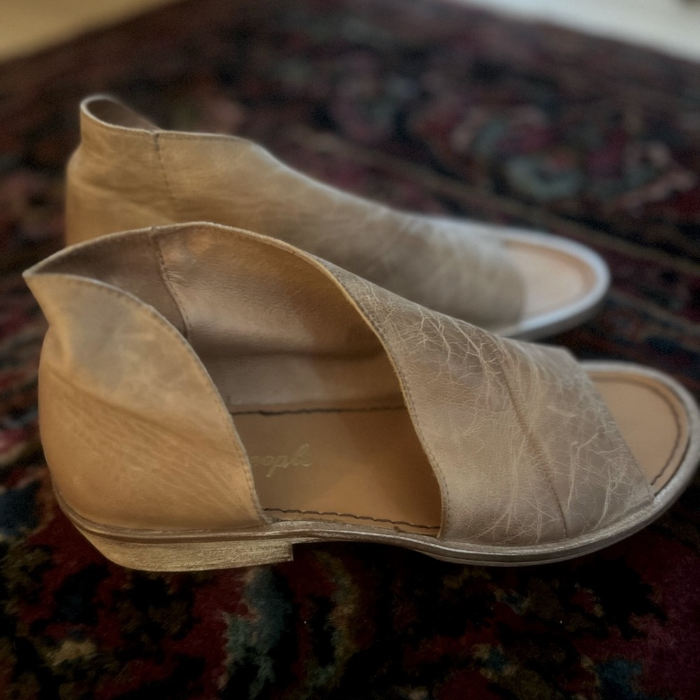 Free People Mont Blanc D’Orsay Tan Leather Sandal